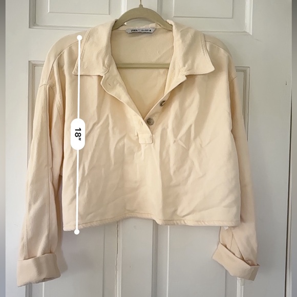 Zara Combination Polo Top | Beige - Picture 3 of 3